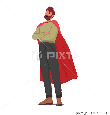 Businessman Superhero Character Is A Charismatic, Innovative, And Influential Figure In The Business World, Vector Businessman Superhero Character Is A Charismatic, Innovative, And Influential Figure In The Business World, Vector 136775821