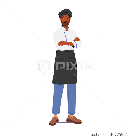 Restaurant Chef Is A Skilled Culinary Professional Character Who Crafts Delicious Dishes, Explores Creativity In Kitchen 136775994