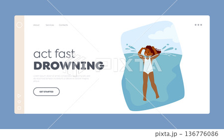 Little Girl Drowning Page Template. Struggling Child Submerged In Water Thrashing Arms And Legs In Distress Little Girl Drowning Page Template. Struggling Child Submerged In Water Thrashing Arms And Legs In Distress 136776086