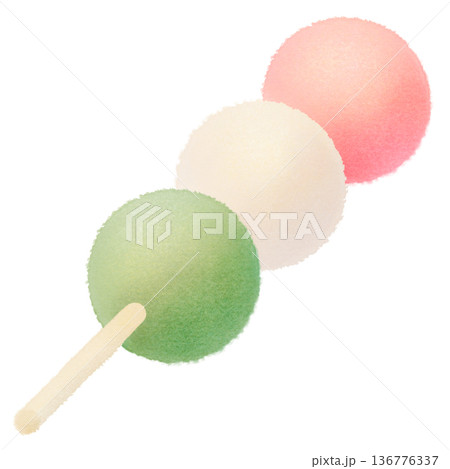 三色団子 和菓子 春 三色団子 和菓子 春 136776337