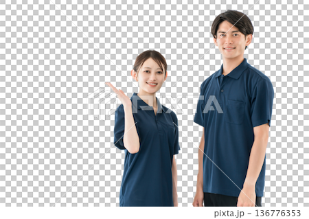 介護施設,病院,デイサービスで働くケアマネージャー,理学療法士,作業療法士の介護職員の男女スタッフ 介護施設,病院,デイサービスで働くケアマネージャー,理学療法士,作業療法士の介護職員の男女スタッフ 136776353