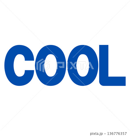 太字でシンプルな「COOL」の英単語・テキスト素材 太字でシンプルな「COOL」の英単語・テキスト素材 136776357