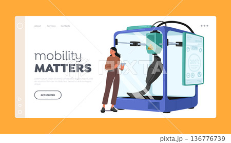 Prosthetic Innovation Landing Page Template. Expert Character Control Prosthesis Subjected To High-temperature Test 136776739