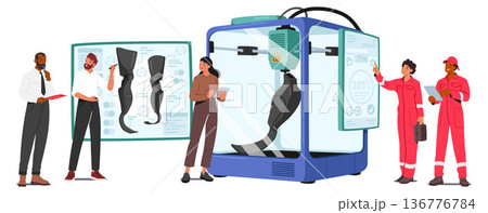 Leg Prosthesis Undergoes High-temperature Testing In A Glass Chamber To Ensure Its Durability And Resistance To Heat 136776784