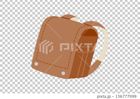 手繪棕色書包向量圖 手繪棕色書包向量圖 136777099