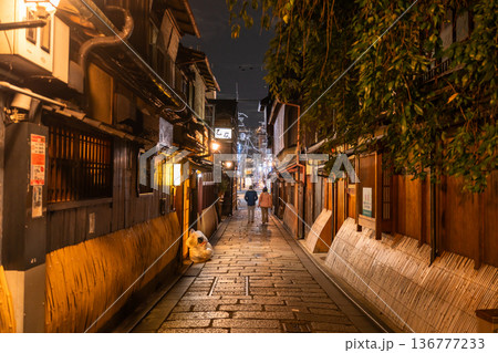 《京都府》京都・祇園白川の夜景 《京都府》京都・祇園白川の夜景 136777233