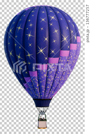 気球-夜空 136777257
