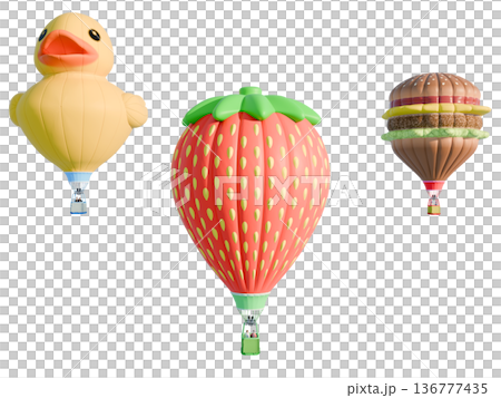 気球-シェイプ3機 136777435