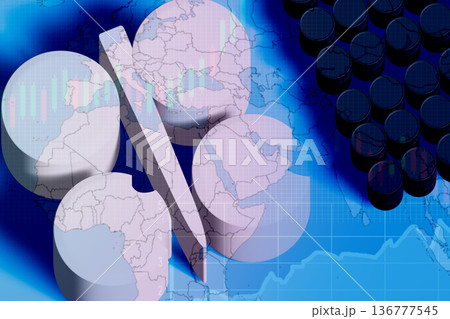 OPEC, Concept 3D opec logo impoverishment of oil-producing countries OPEC, Concept 3D opec logo impoverishment of oil-producing countries 136777545