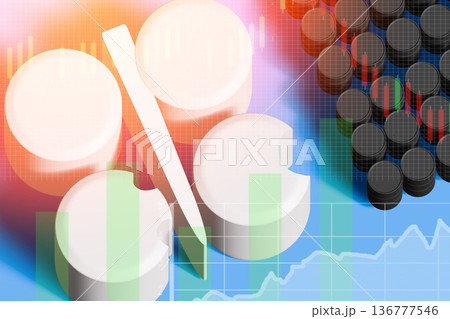OPEC, Concept 3D opec logo impoverishment of oil-producing countries 136777546