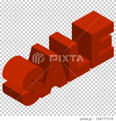 3D illustration of the word SALE 3D illustration of the word SALE 136777578