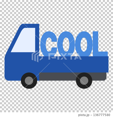 Illustration of a refrigerated delivery truck Illustration of a refrigerated delivery truck 136777580
