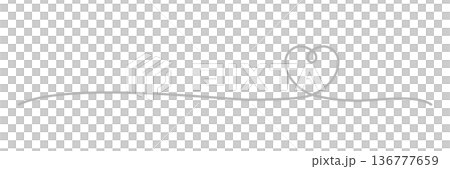 装飾に使えるハートラインイラスト素材 装飾に使えるハートラインイラスト素材 136777659