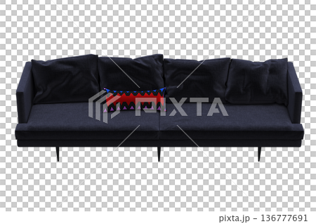 sofa isolate on a transparent background, interior furniture, 3D illustration, cg render sofa isolate on a transparent background, interior furniture, 3D illustration, cg render 136777691