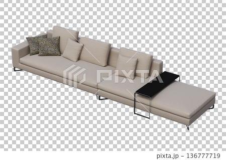 sofa isolate on a transparent background, interior furniture, 3D illustration, cg render sofa isolate on a transparent background, interior furniture, 3D illustration, cg render 136777719