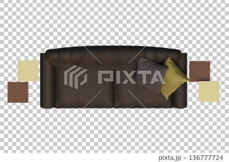 sofa isolate on a transparent background, interior furniture, 3D illustration, cg render sofa isolate on a transparent background, interior furniture, 3D illustration, cg render 136777724