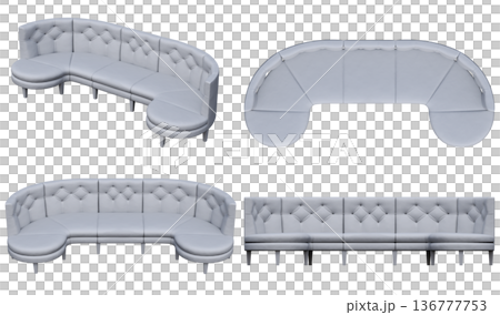 sofa isolate on a transparent background, interior furniture, 3D illustration, cg render sofa isolate on a transparent background, interior furniture, 3D illustration, cg render 136777753