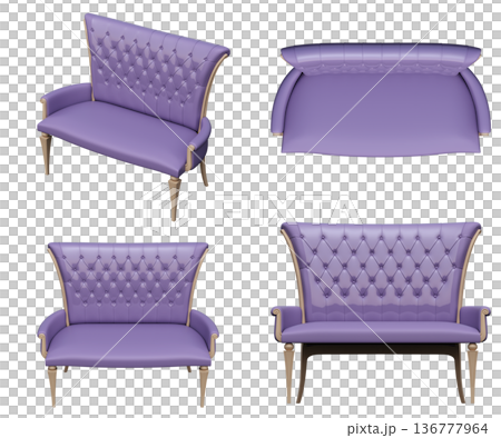 sofa isolate on a transparent background, interior furniture, 3D illustration, cg render sofa isolate on a transparent background, interior furniture, 3D illustration, cg render 136777964