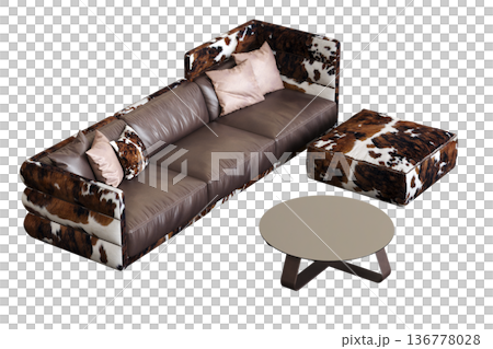sofa isolate on a transparent background, interior furniture, 3D illustration, cg render sofa isolate on a transparent background, interior furniture, 3D illustration, cg render 136778028