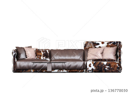 sofa isolate on a transparent background, interior furniture, 3D illustration, cg render sofa isolate on a transparent background, interior furniture, 3D illustration, cg render 136778030