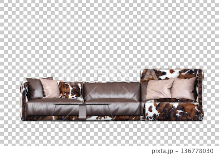 sofa isolate on a transparent background, interior furniture, 3D illustration, cg render sofa isolate on a transparent background, interior furniture, 3D illustration, cg render 136778030