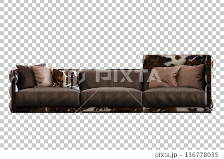 sofa isolate on a transparent background, interior furniture, 3D illustration, cg render sofa isolate on a transparent background, interior furniture, 3D illustration, cg render 136778035