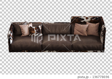 sofa isolate on a transparent background, interior furniture, 3D illustration, cg render sofa isolate on a transparent background, interior furniture, 3D illustration, cg render 136778036