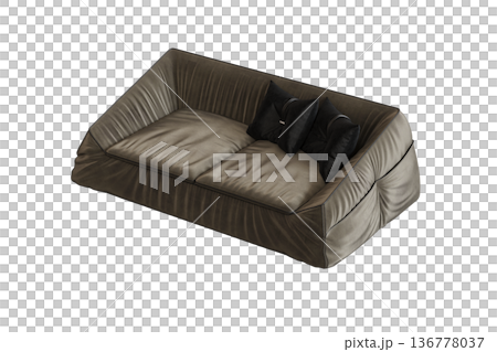 sofa isolate on a transparent background, interior furniture, 3D illustration, cg render sofa isolate on a transparent background, interior furniture, 3D illustration, cg render 136778037