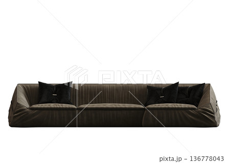 sofa isolate on a transparent background, interior furniture, 3D illustration, cg render sofa isolate on a transparent background, interior furniture, 3D illustration, cg render 136778043