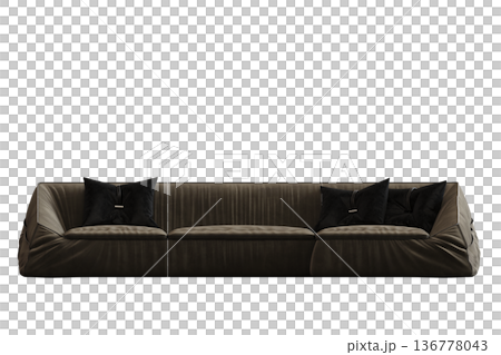 sofa isolate on a transparent background, interior furniture, 3D illustration, cg render sofa isolate on a transparent background, interior furniture, 3D illustration, cg render 136778043