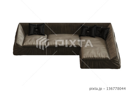 sofa isolate on a transparent background, interior furniture, 3D illustration, cg render sofa isolate on a transparent background, interior furniture, 3D illustration, cg render 136778044