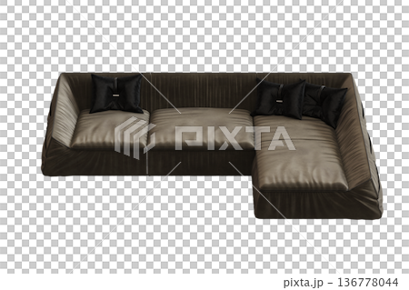 sofa isolate on a transparent background, interior furniture, 3D illustration, cg render sofa isolate on a transparent background, interior furniture, 3D illustration, cg render 136778044