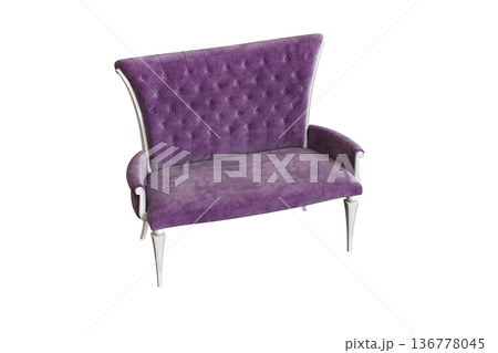 sofa isolate on a transparent background, interior furniture, 3D illustration, cg render sofa isolate on a transparent background, interior furniture, 3D illustration, cg render 136778045