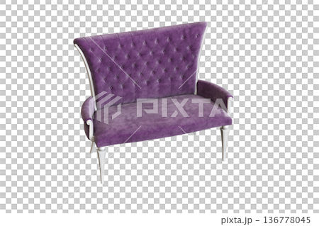 sofa isolate on a transparent background, interior furniture, 3D illustration, cg render sofa isolate on a transparent background, interior furniture, 3D illustration, cg render 136778045