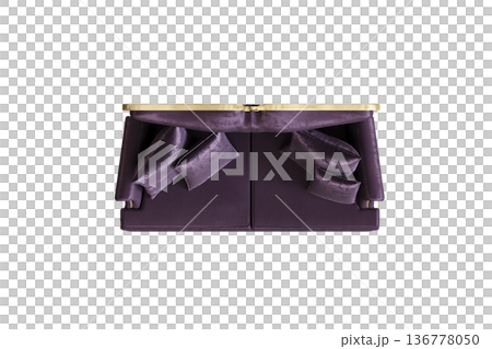 sofa isolate on a transparent background, interior furniture, 3D illustration, cg render 136778050