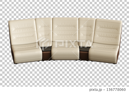 sofa isolate on a transparent background, interior furniture, 3D illustration, cg render 136778060
