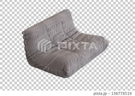 comfortable soft sofa isolated on transparent background, interior furniture, 3D illustration, cg render 136778519