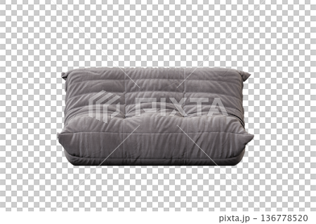 comfortable soft sofa isolated on transparent background, interior furniture, 3D illustration, cg render 136778520
