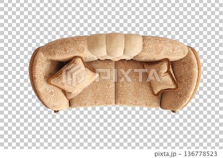 comfortable soft sofa isolated on transparent background, interior furniture, 3D illustration, cg render comfortable soft sofa isolated on transparent background, interior furniture, 3D illustration, cg render 136778523