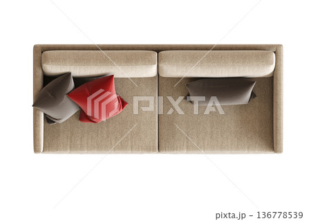 comfortable soft sofa isolated on transparent background, interior furniture, 3D illustration, cg render comfortable soft sofa isolated on transparent background, interior furniture, 3D illustration, cg render 136778539