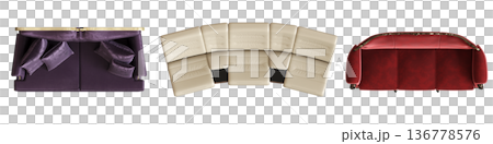 comfortable soft sofa isolated on transparent background, interior furniture, 3D illustration, cg render comfortable soft sofa isolated on transparent background, interior furniture, 3D illustration, cg render 136778576