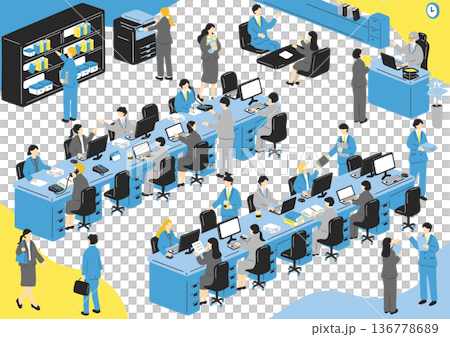 ビジネスシーン　オフィスの風景 136778689