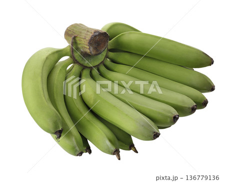 Raw banana isolated on a white background 136779136