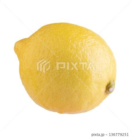 yellow lemon isolated on white background 136779251