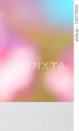 Bright colors blend in background with soft shapes and lines in a blurred scene Bright colors blend in background with soft shapes and lines in a blurred scene 136779926