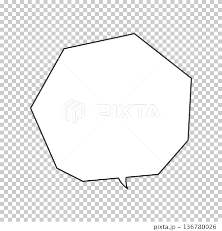 シンプルな多角形の吹き出しのベクターイラスト素材 136780026