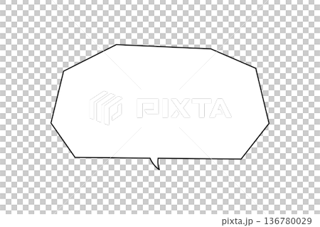 用於標題的簡單多邊形對話框向量圖 136780029