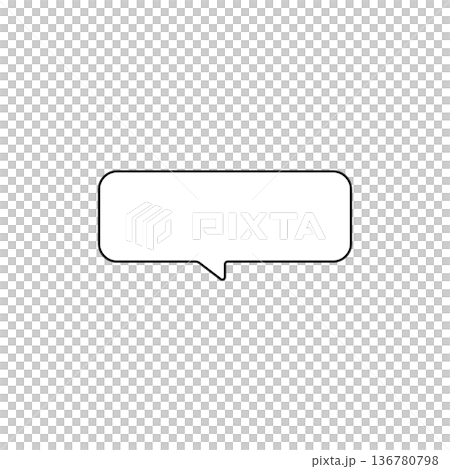 Simple rounded speech bubble vector illustration for subtitles Simple rounded speech bubble vector illustration for subtitles 136780798