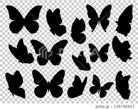 isolated object: black butterfly 136780857