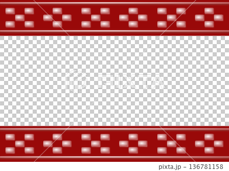 沖縄ミンサー139 ぷっくり赤 136781158